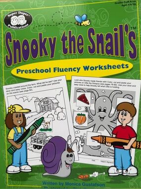 Snooky the Snail's Preschool Fluency Worksheets Super Duper Publications Speech